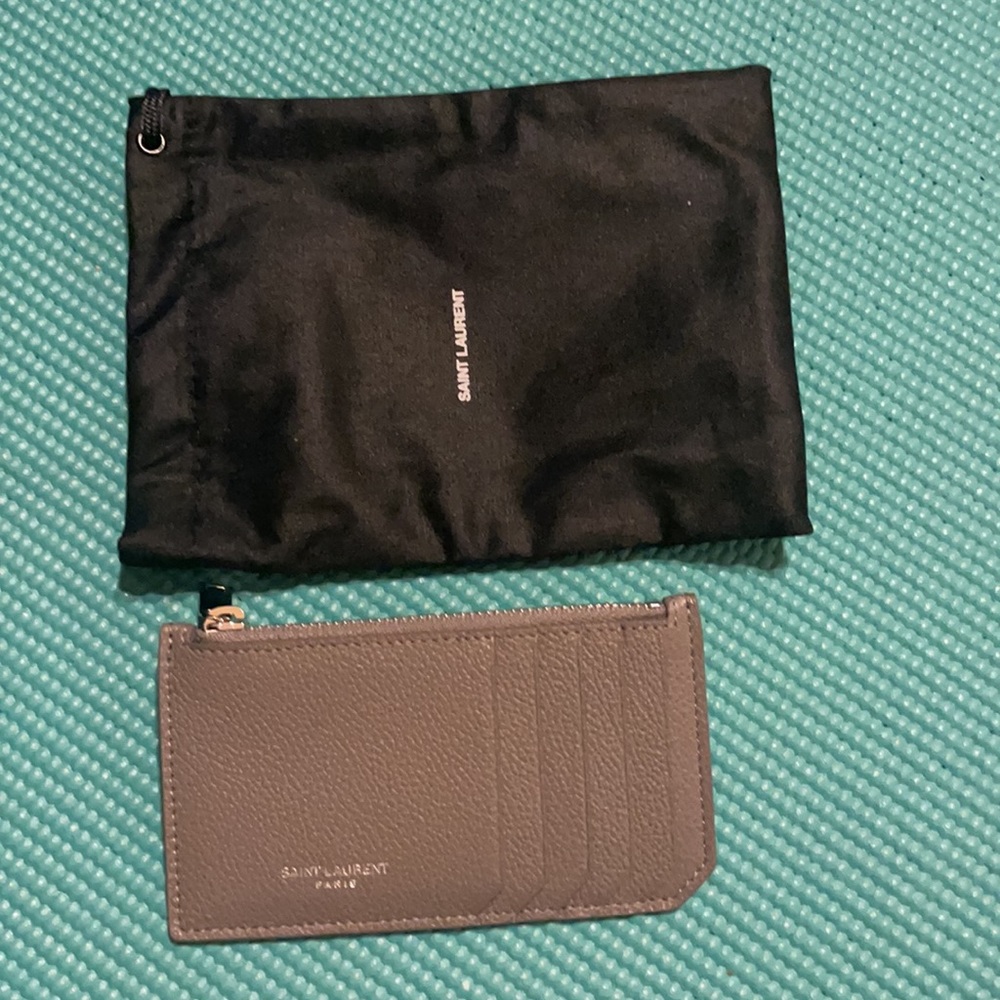 Saint Laurent zipped card case